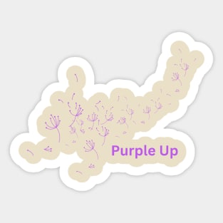 Purple Up Dandelion Sticker